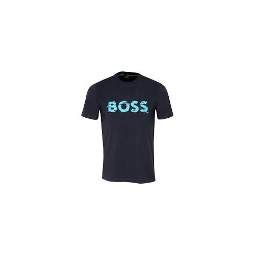 Hugo Boss Men's Navy Blue Tee 1 Logo Chest Short Sleeve Crew Neck T-Shirt