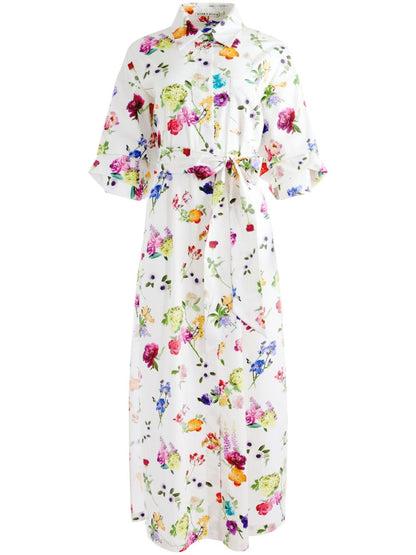 Alice + Olivia Women Tanika Button Down Maxi Dress Euphoria Bloom