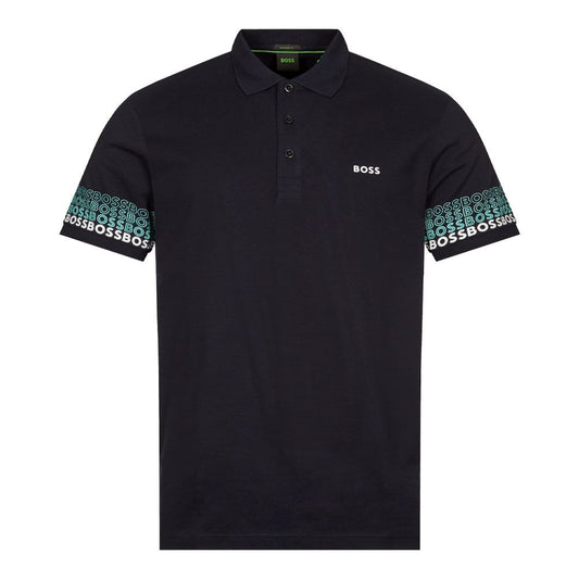 Hugo Boss Paddy Jersey Logo Inscribed Polo T-Shirt Dark Blue