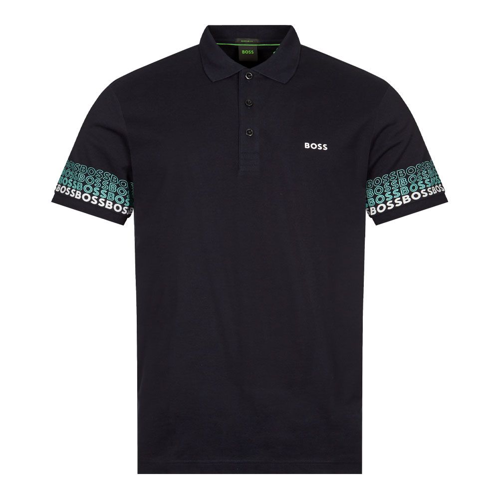 Hugo Boss Paddy Jersey Logo Inscribed Polo T-Shirt Dark Blue