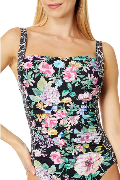 Johnny Was Women Floral Ruched One-Piece Swimsuit Multi