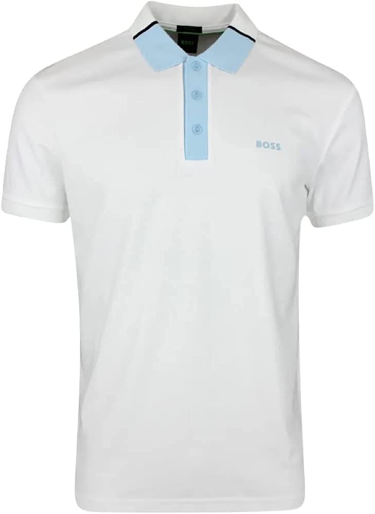 Hugo Boss Men's Paddy 3 NCSA White Cotton Polo Short Sleeve T-Shirt