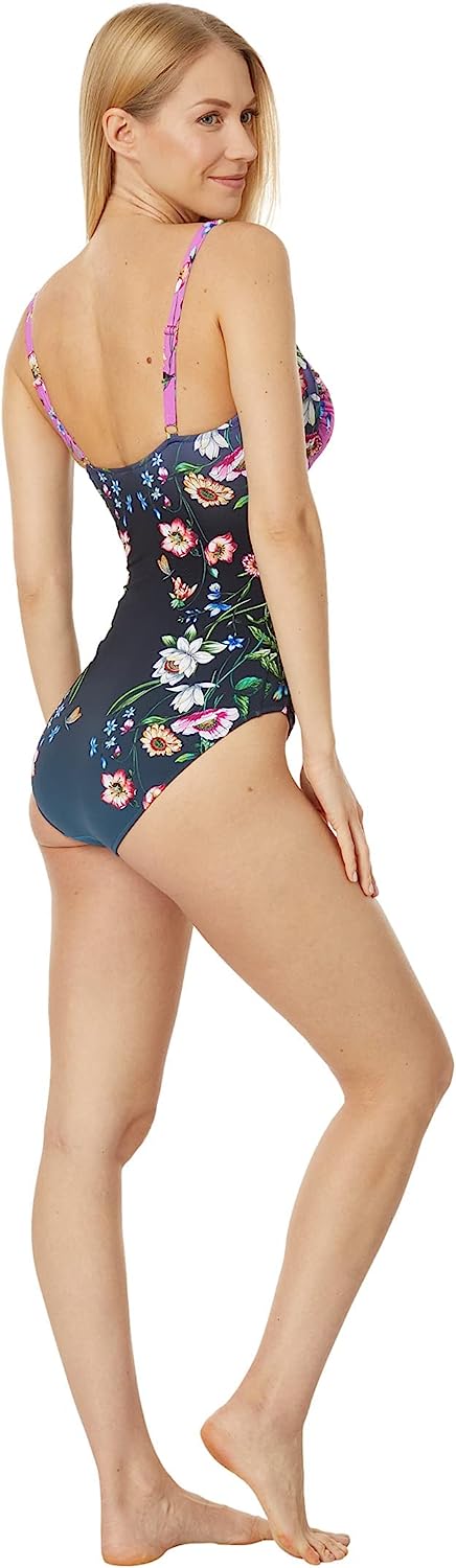 Johnny Was Women's Ruched One-Piece Multi Color Swimsuit