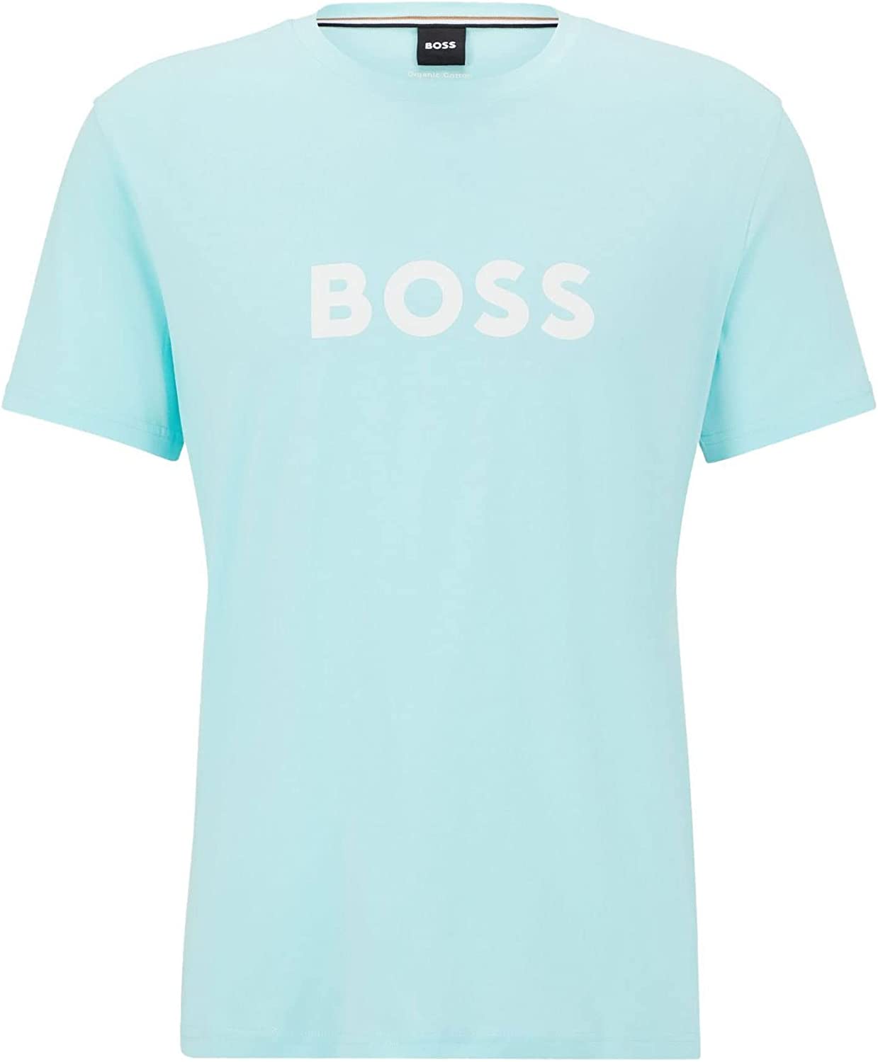 HUGO BOSS Men's RN Logo Cotton Short-Sleeve T-Shirt, Biscay Green