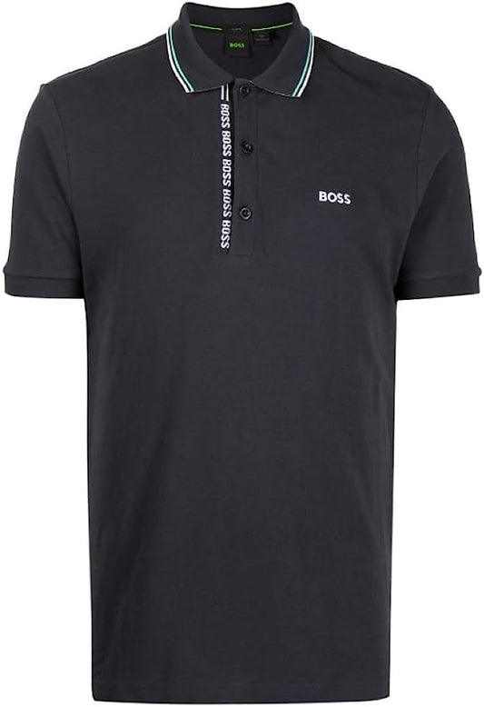 Hugo Boss Men Paule Navy Blue PiqueLogo  Polo Shirt