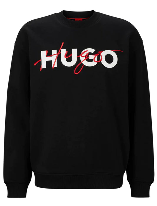 Hugo Boss Hugo Men's Black Cotton Droyko Logo Sweatshirt