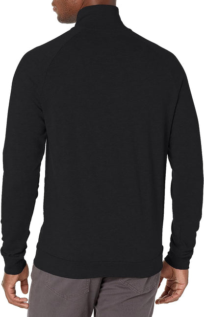 HUGO BOSS Men's Authentic Jacket, Black Grease Zip Up Sweatshirt