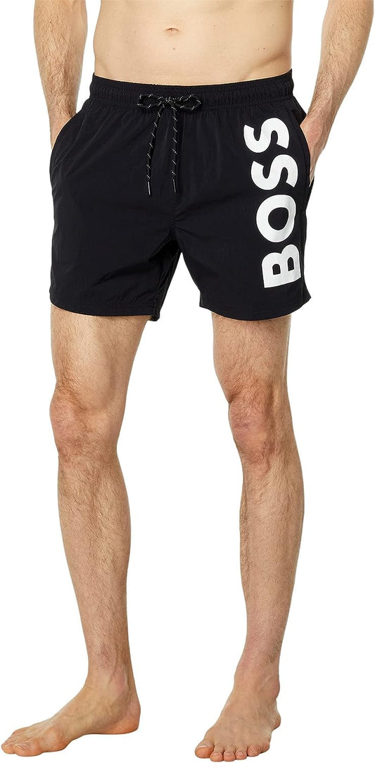 HUGO BOSS Men's Octopus Swim Trunks Black