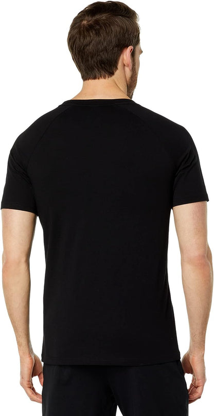 HUGO BOSS Men Standard Repeat Logo Cotton T-Shirt Black Thunder