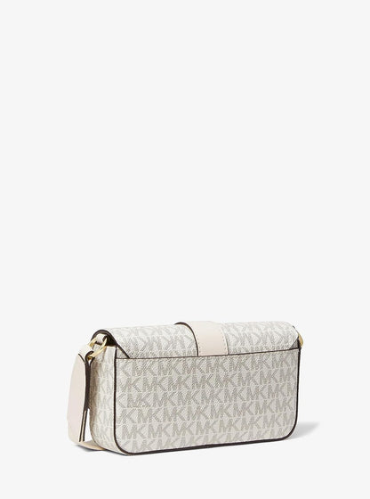 Michael Kors Women Greenwich-Sling Crossbody Leather Bag Van/Cream