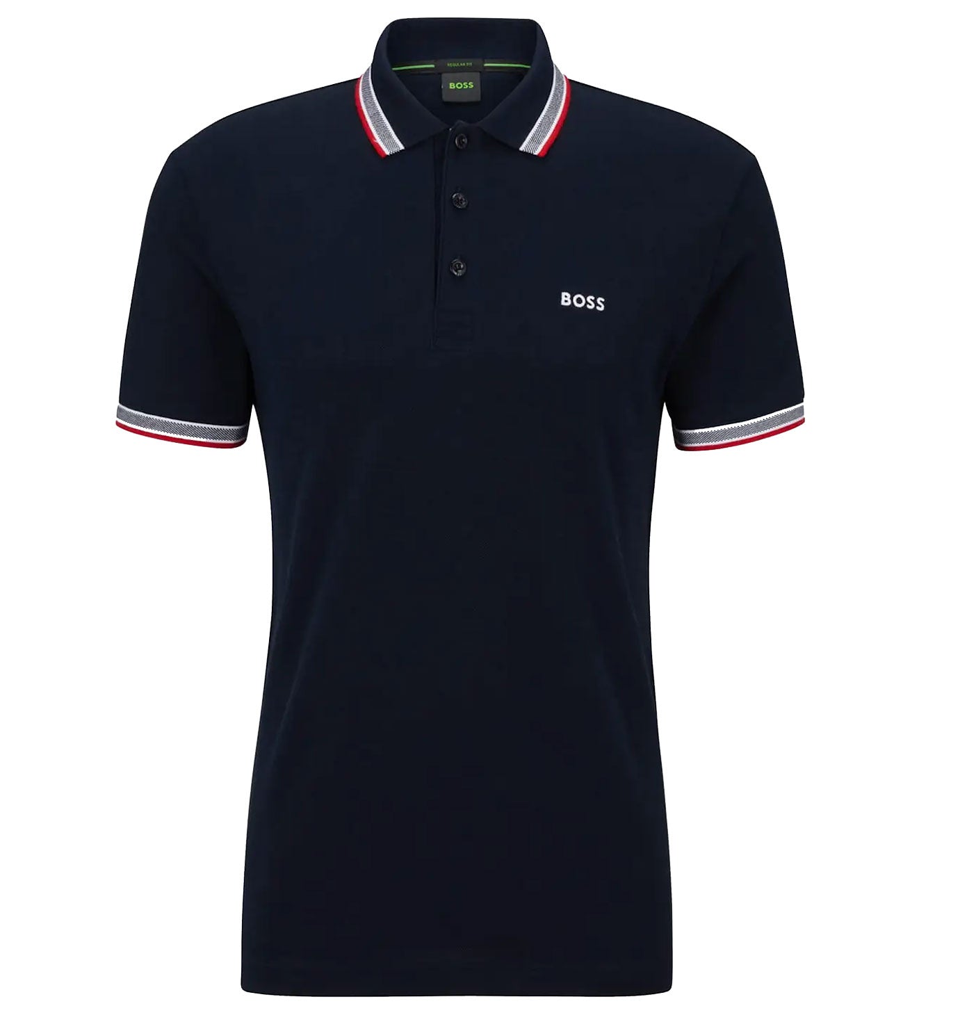 Hugo Boss Men Paddy Ncsa  Pique Cotton Navy Blue Polo Shirt