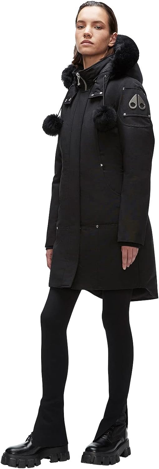 Moose Knuckles Women Stirling Parka 3/4 Black / Black Puffer Coat