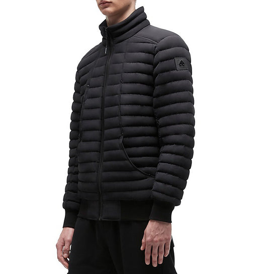 Moose Knuckles Men Keap Bomber Jacket Black Down Puffer Winter Coat