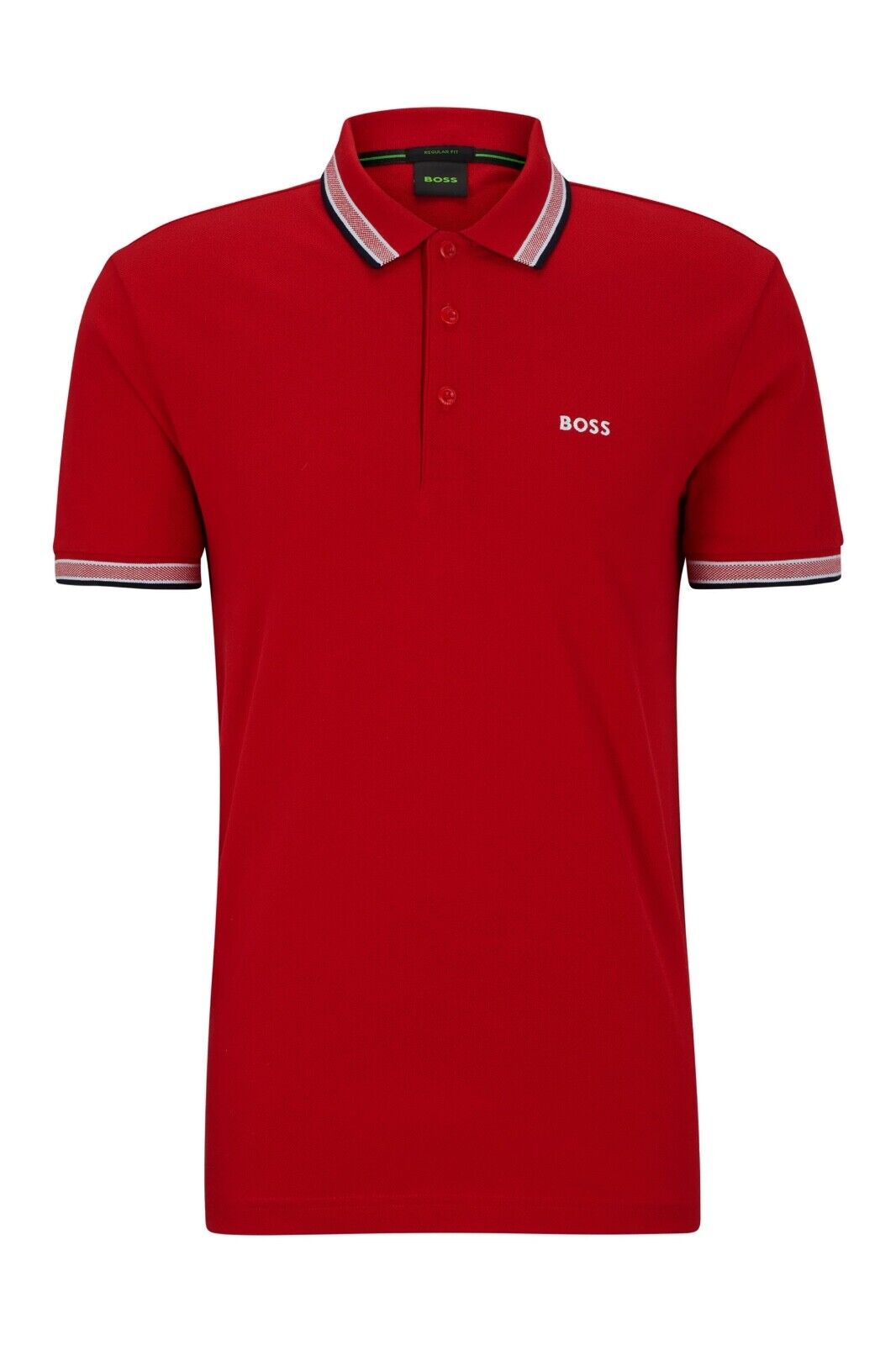 Hugo Boss Men Red Pique Cotton Paddy Polo Shirt