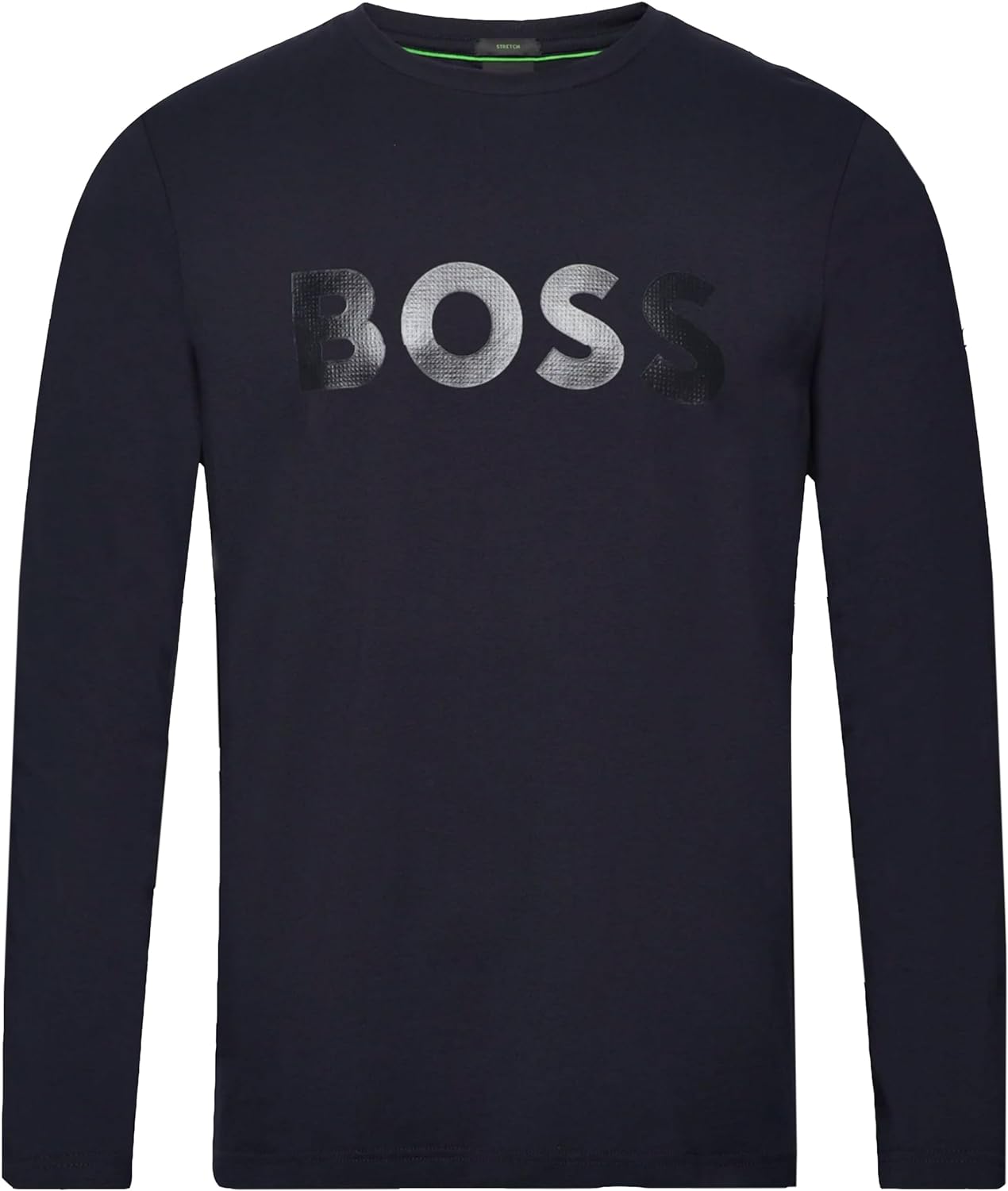 Hugo Boss Men Togn 3 001-Black Tee Long Sleeve Crew Neck Cotton T-Shirt