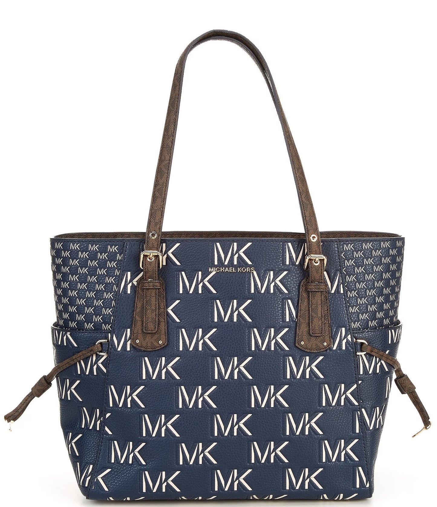 Michael Kors Voyager East/West Tote Brown/Navy One Size
