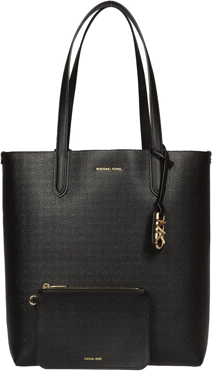 Michael Michael Kors Women's Luggage Black Eliza Extra Large East/West Reversible Tote Handbag