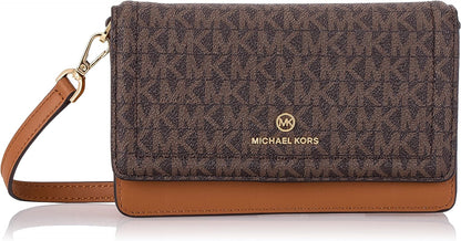 Michael Kors Jet Set Charm Large North/South Flat Crossbody Brown/Acorn