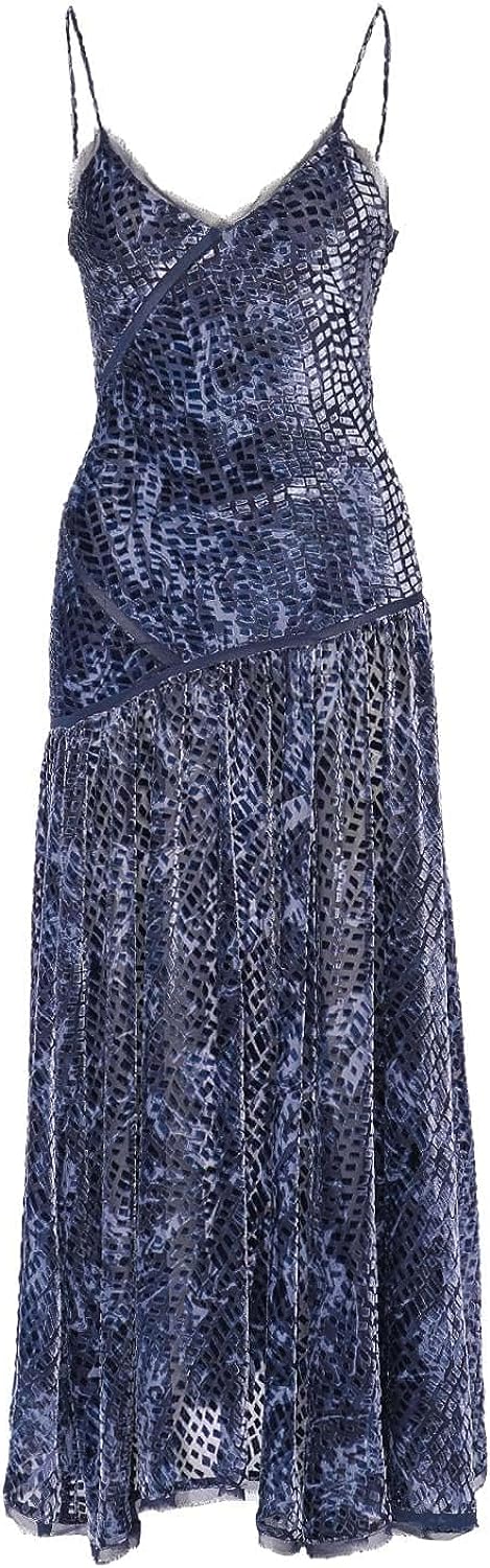 Ulla Johnson Women's Elodie Blue Marine Velvet Midi Dress