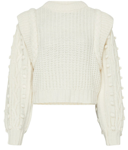 Farm Rio Off-White Braided Sweater Off-White