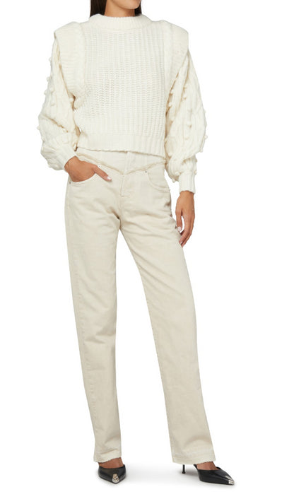 Farm Rio Off-White Braided Sweater Off-White