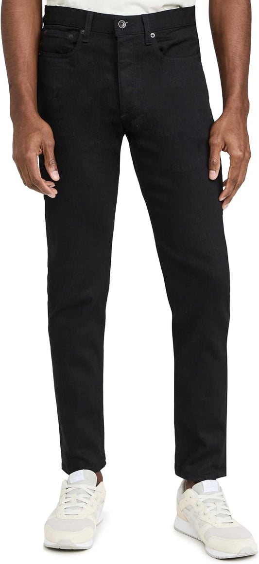 Rag & Bone Standard Issue Men's Straight Legged Stretch Denim Jeans Black Fit 2