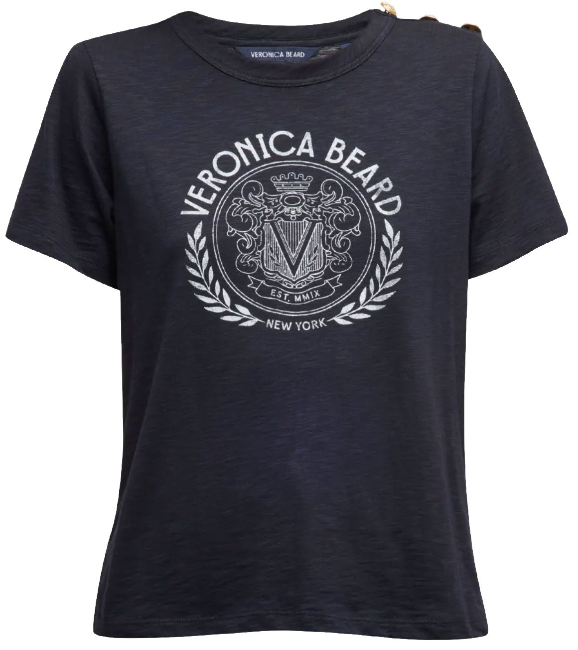 Veronica Beard Women Carla Graphic Tee N_W Short Sleeve Crew Neck T-Shirt