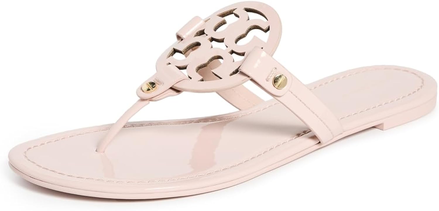 Tory Burch Women Miller Seashell Pink Slides Flip Flops Thong Sandals ...