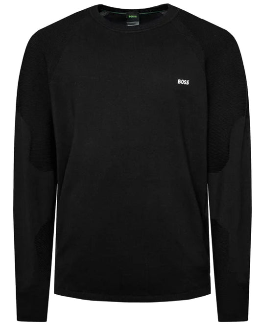 Hugo Boss Perform-X_Cotton Blend Pullover Sweater 402-Dark Blue