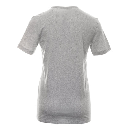 HUGO BOSS Men Contrast Curve Logo Short-Sleeve Cotton T-Shirt Grey Melange