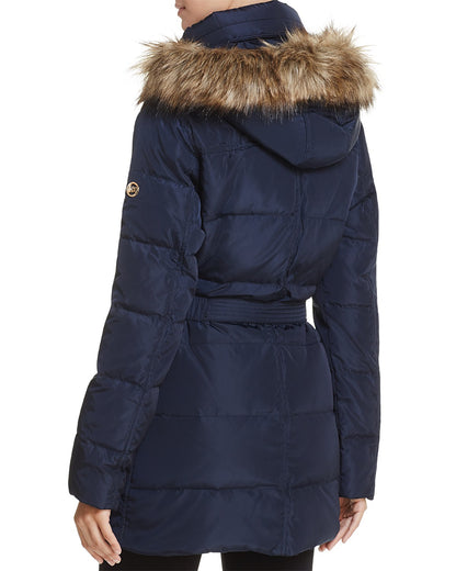 Michael Kors Navy Down Coat-Navy