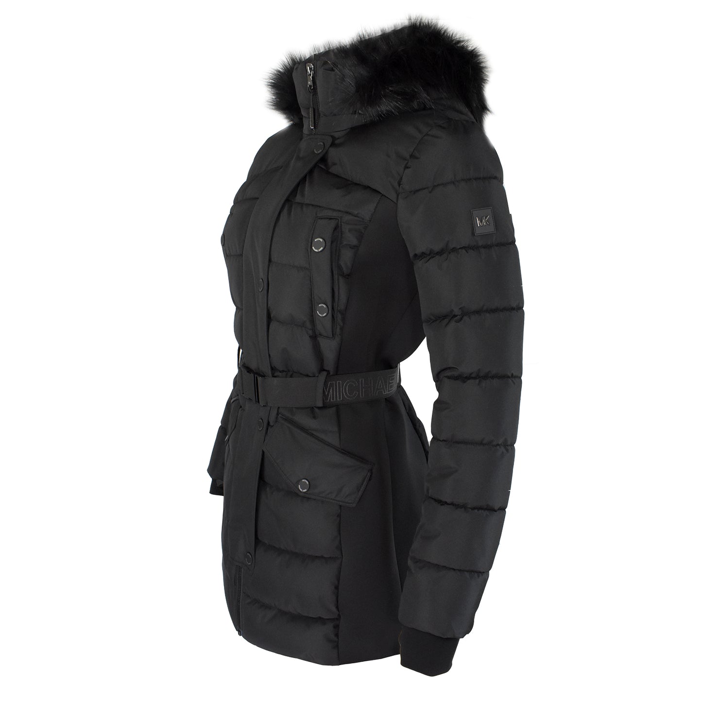 Michael Kors Active Women's Black Scuba Belted Coat