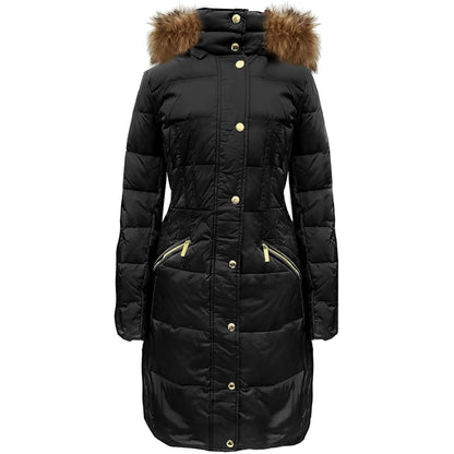 Michael Kors Women's Black Down Puffer Coat with Hood