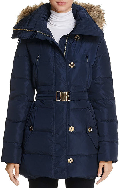 Michael Kors Navy Down Coat-Navy