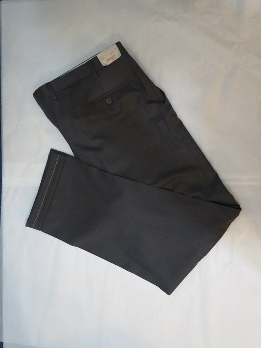 BRIONI Men's Moena Charcoal Gray 100% Wool Flat Front Dress Pants