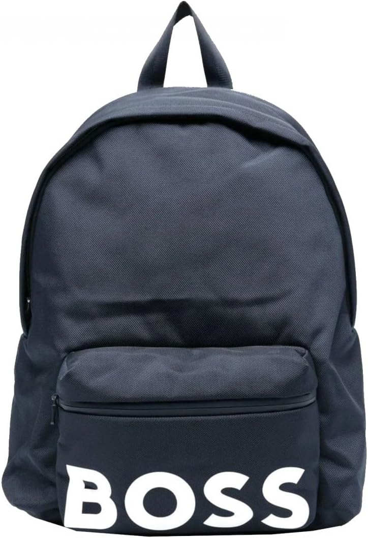 Hugo Boss Men's Catch 2.0 M Backpack Navy Blue Canvas with Zip Closure