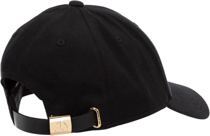 Moose Knuckles Men's Gold Logo Icon Cap, Black w/Gold Logo