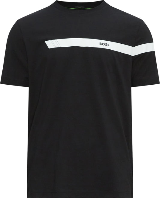 HUGO BOSS Men's Bold Back Logo Cotton T-Shirt, Smokey Black