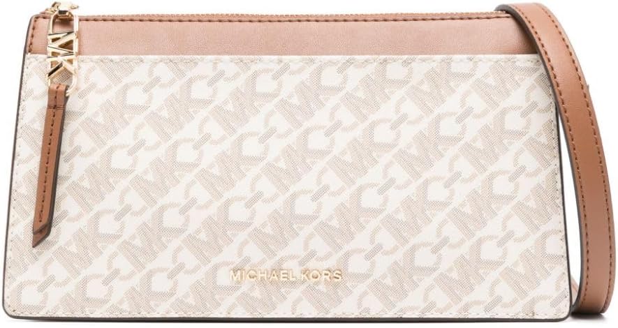 Michael Michael Kors Empire Large Signature Logo Convertible Crossbody Bag, Vanilla/Luggage