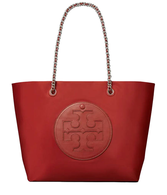 Tory Burch Women's Ella Chain Tote Brick Red