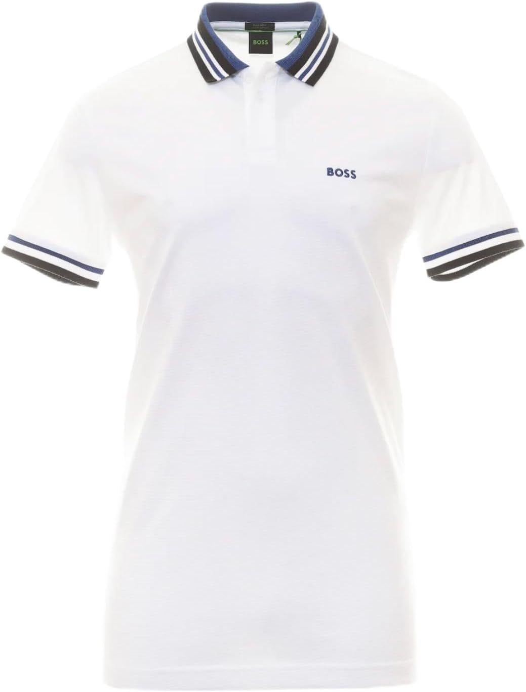 Hugo Boss Men Paddy White 100% Cotton Collared Neck Polo Shirt