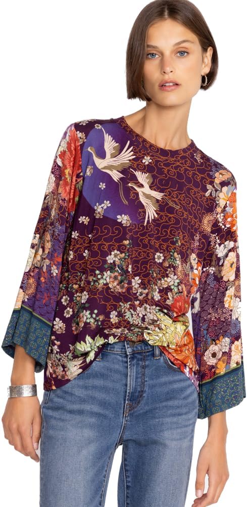 Johnny Was Women's The Janie Favorite Long Sleeves Kimono Sleeve Tee