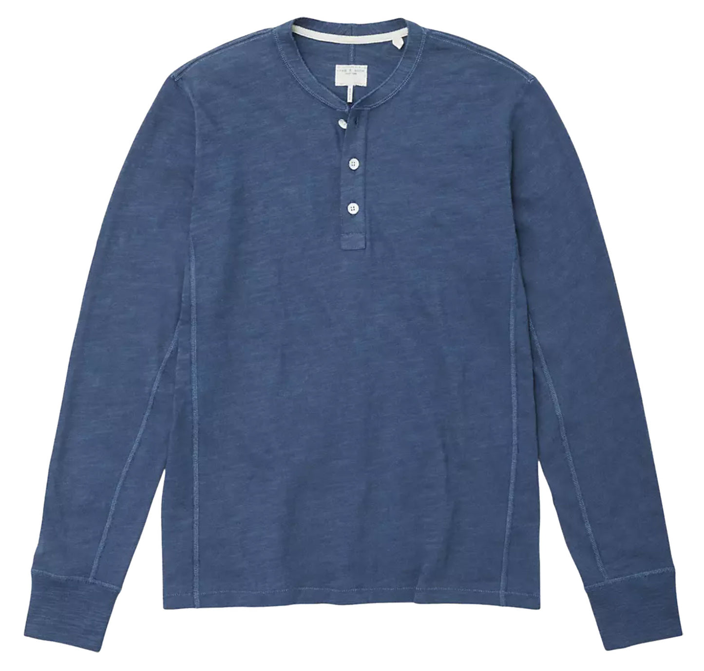 Rag & Bone Men 100% Cotton Long Sleeves Classic Henley Wrnindigo