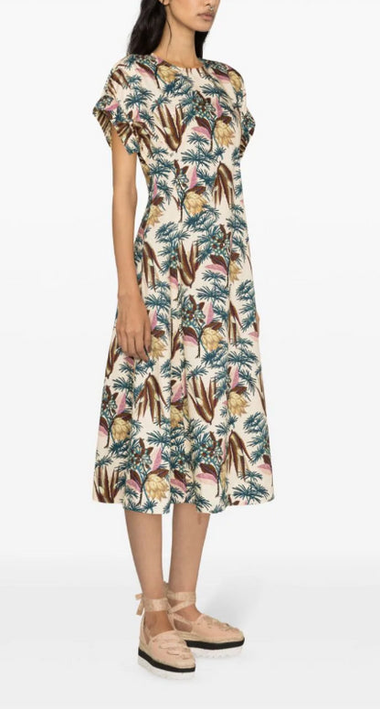 Ulla Johnson Women Devon Fit & Flare Cotton Midi Dress Wildflower