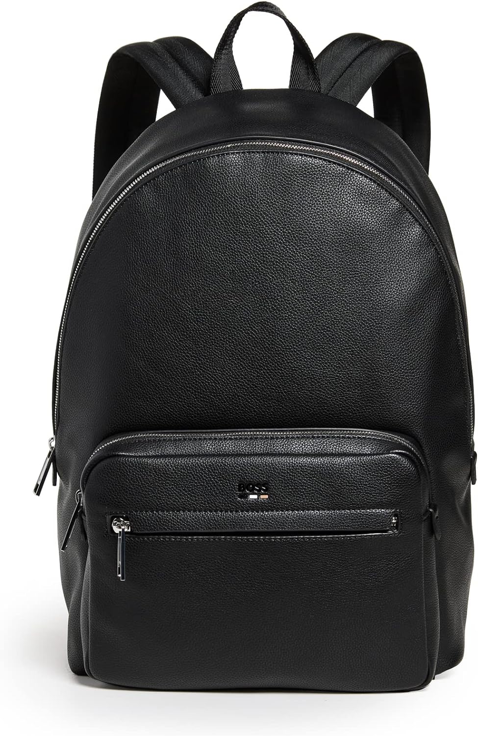 BOSS Men's Ray Embossed Logo Smooth Vinyl Backpack, Galaxy Black